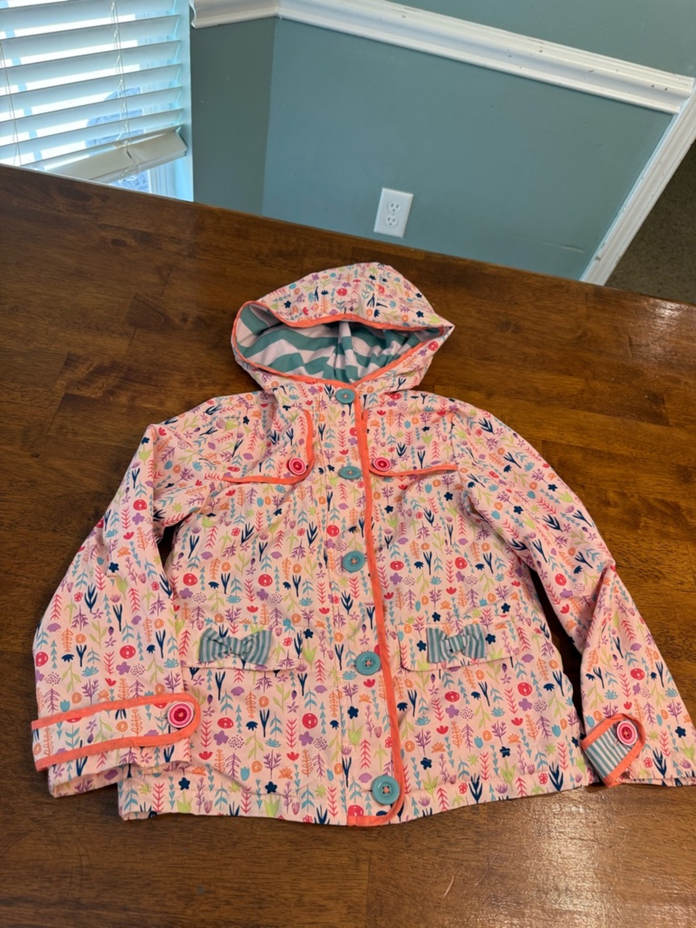 Matilda Jane Wildflower Bouquet Care Package Hooded Raincoat Jacket 8 floral